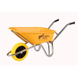 Constructo® Super HD Yellow 120L HDPE Wheelbarrow - Puncture Proof Tyre